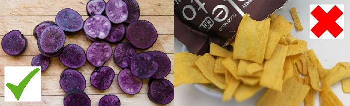 purple potato crisps
